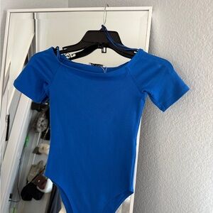 Zara Vibrant Blue Women’s Off-the-Shoulder Bodysuit